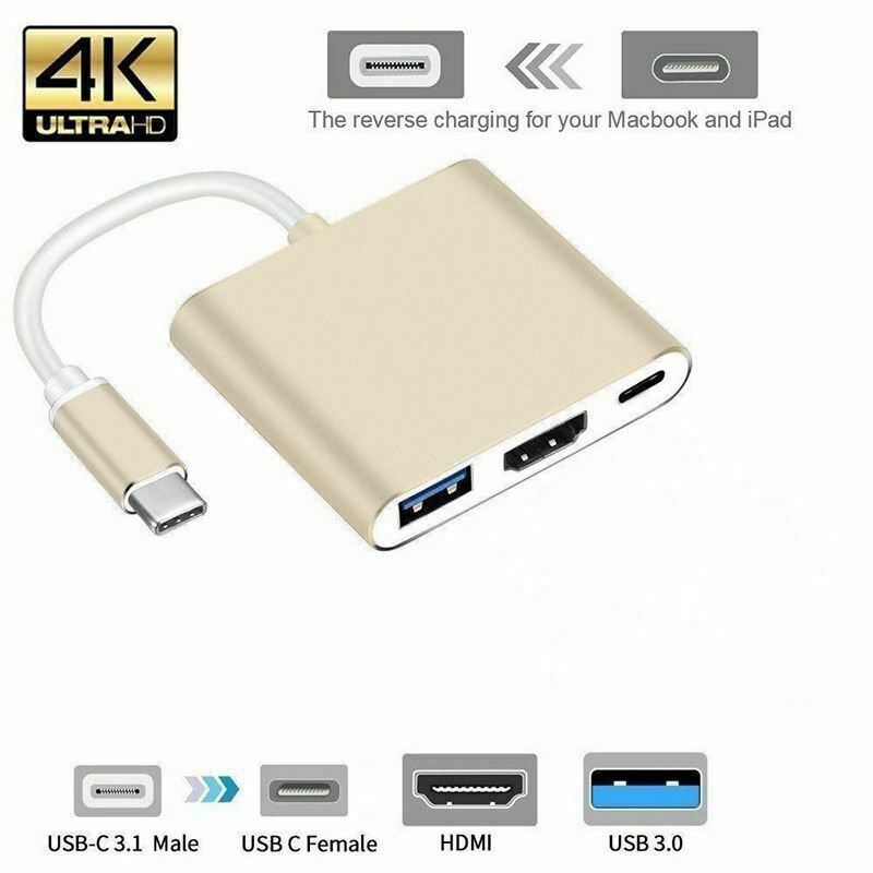 Convertisseur adaptateur hub multiport USB-C vers HDMI 3 en 1 Convertisseur adaptateur hub multiport USB-C vers HDMI 3 en 1